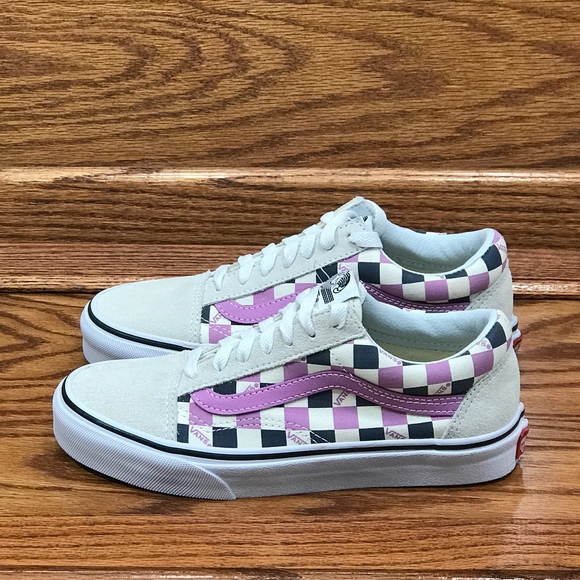 Vans Old Skool US Open Violet Checkerboard Shoes - Picture 2 of 8